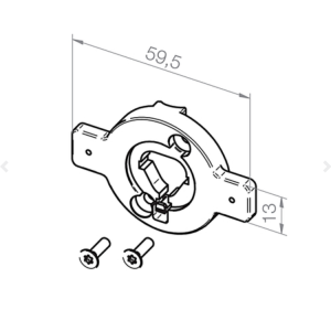 Orange adapter plate with wing for RevoLine "S"