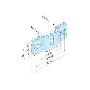 Universal- Antriebslager mit 10mm 4-Kant