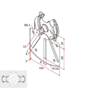 Prefabricated box bearing for Ø45mm series