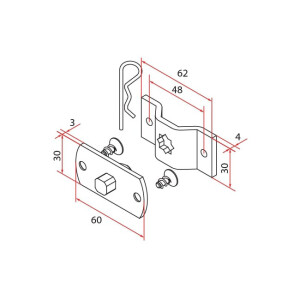 Umrüst- Antriebslager mit 10mm 4-Kant für...