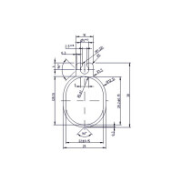 Downpipe oval 38x25mm