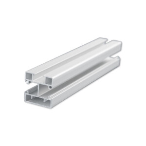 Double guide rail with groove 36 x 36 mm