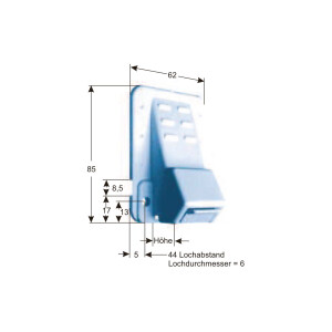 Flush-mounted belt guide &quot;23mm&quot; with guide roller