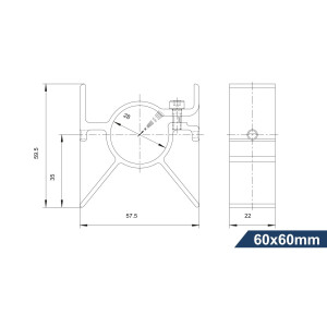 Getriebehalter Aluminium