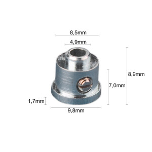 Feststellring für Spannseil - Bohrung Ø3,2mm