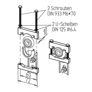 Kugellager Schraubsicherung