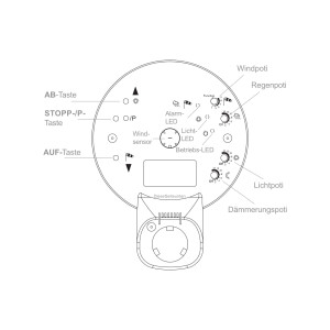 Funk- Wind- Sonnen- Regensensor Elero Typ...