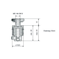 Spring clamping pot for clamping bracket