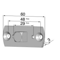 Conversion bearing/ adapter plate with 12mm square