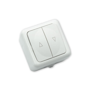 Double rocker push-button surface-mounted rounded