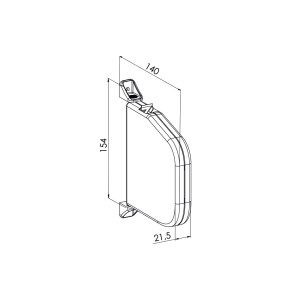 Belt winder "14mm" pivotable and retractable