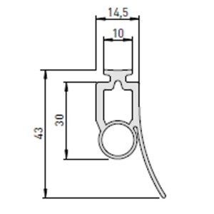 Gummiprofil für Heroal Typ "RD55 / RG90 /...