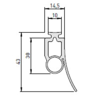 Gummiprofil für Heroal Typ "RD55 / RG90 / OD75"