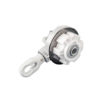 Modular bevel gearbox 4.6:1 in RAL9006 white aluminum