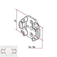 Schnellanschlussmotorlager "Click" für Baureihe Ø45mm