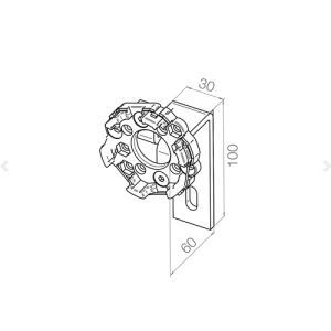 Prefabricated box bearing with 60mm offset...