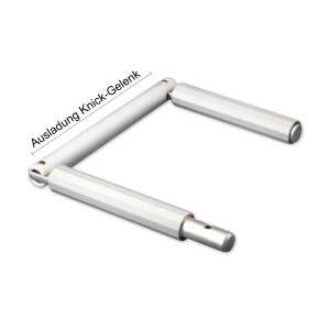 Aluminum articulated crank with &Oslash;9.9mm pin