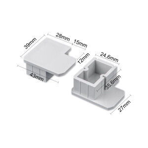 Endkappe für Führungsschiene 42 x 38mm...