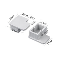 Endkappe für Führungsschiene 42 x 38mm "Hella"