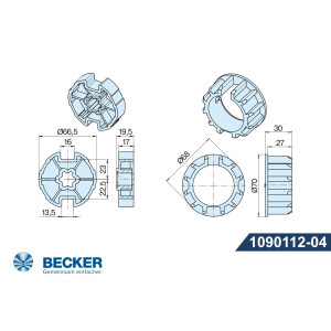 Adapter und Mitnehmer für Baureihe "R"