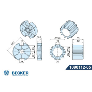 Adapter und Mitnehmer für Baureihe "R"