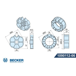 Adapter und Mitnehmer für Baureihe "R"