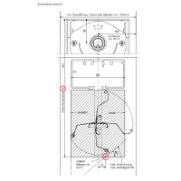 Complete swivel lever unit for Hüppe "Protal"