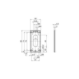 Unterlegplatte 40 x 85mm