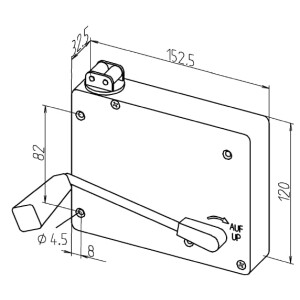 Geared cord winder 3:1 &quot;Siral&quot; without cord