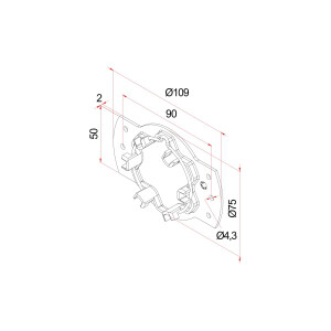 Universal Motorlager für Baureihe Ø45mm