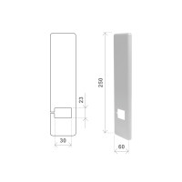 Universal cover plate, "rectangular" opening