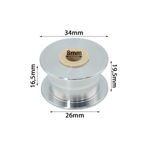 Gurt-/ Umlenkrolle Reflexa D34x20 für WGM-Typ...