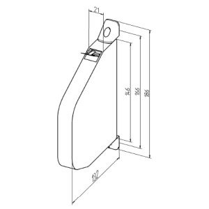 Belt winder "Siral" 14mm pivotable with belt