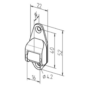 Gurtführung "14mm"