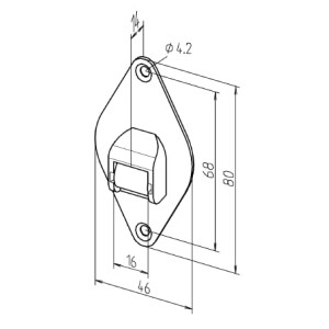 Wall strap guide "14mm"