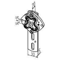 Prefabricated box bearing "sound insulation bearing" with 14mm square