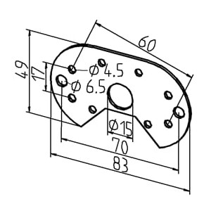 Motorlager- Mini "Oval"