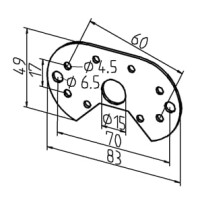 Motorlager- Mini "Oval"