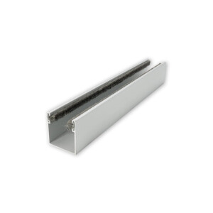 Guide rail with brush insert