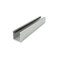 Guide rail with brush insert