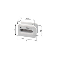 Gurtführung mit Bürste "14mm" für System "Exte"