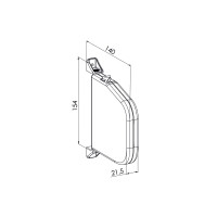 Gurtwickler "14mm" schwenkbar und wiederaufklappbar