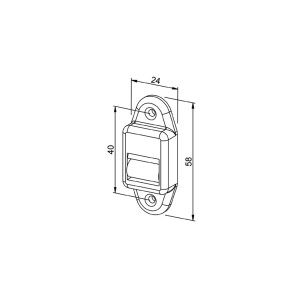 Belt guide &quot;14mm&quot; with covered screws