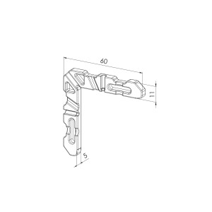 Aluminum corner connector for insect screen frames