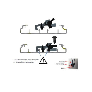 "Reflexa" elevator hinge fastening