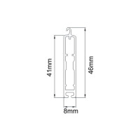 End rail flat "Mini" incl. end rod gliders