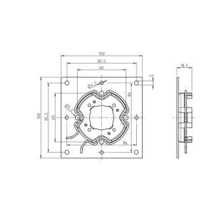 Antriebslager 100x100mm