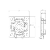 Antriebslager 80x80mm